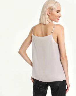 Однотонный топ из вискозы Calista, серый Однотонный топ из вискозы Calista, серый